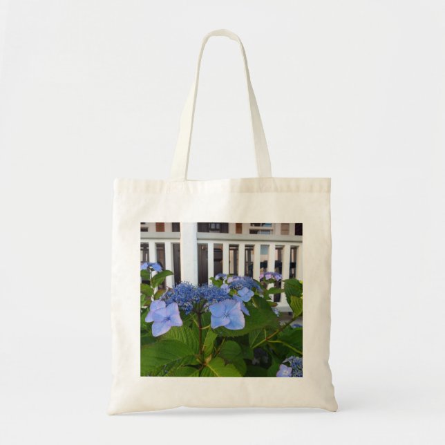 Bolsa Tote Victorian Hydrangea e Porch - Vineyard de Martha (Frente)