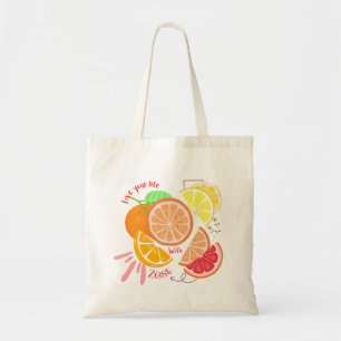 Bolsa Tote Vida ao vivo inspirada na fruta com o Citrus Zest 