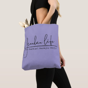 Bolsa Tote Vida de Avó Moderna Roxa