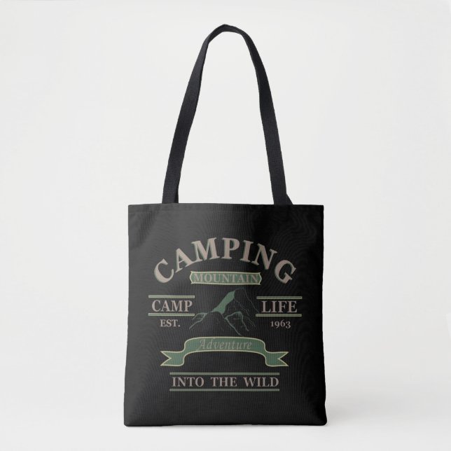 Bolsa Tote Vida de campista de campismo (Frente)