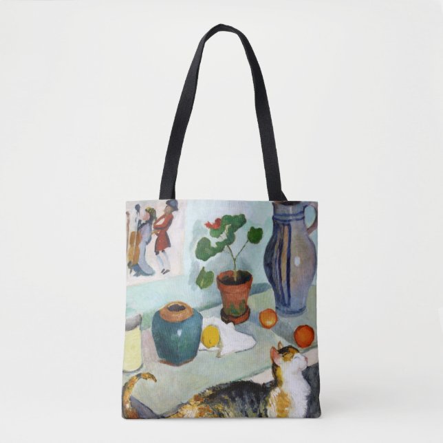 Bolsa Tote Vida de Gato e Estática, August Macke (Frente)