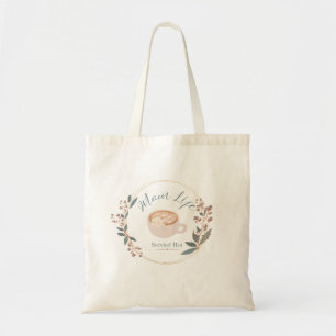 Bolsa Tote Vida de Mãe Servida Quente Café Aconchegante Arte