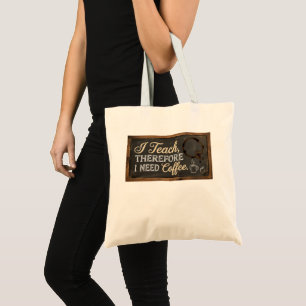 Bolsa Tote Vida de Professor Quadro Negro Café