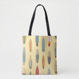 Bolsa Tote Vida de Surfista | Prancha de Surf Costeira Retro