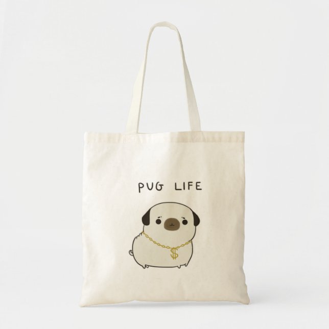 Bolsa Tote Vida do Pug (Frente)