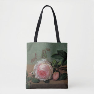Bolsa Tote Vida Estática das Flores em um Bordo