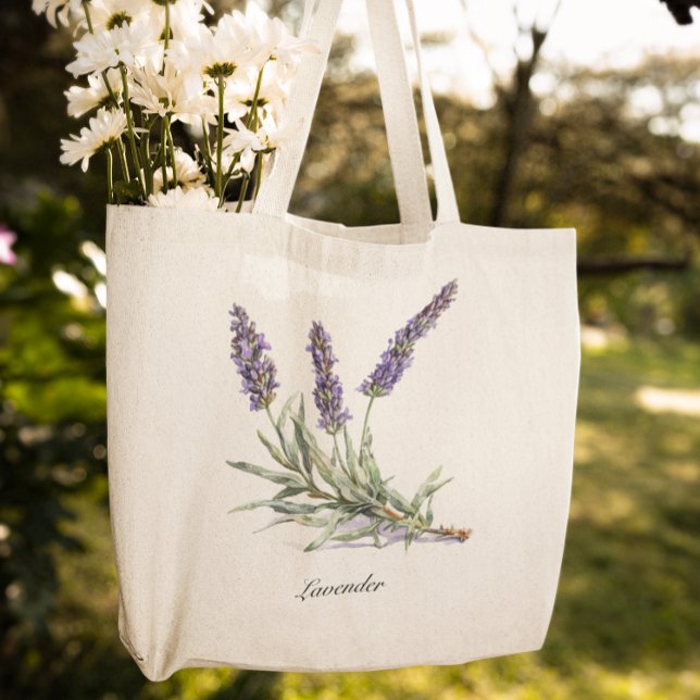 Bolsa Tote Vida Herbal: Lavanda, personalizável (Criador carregado)