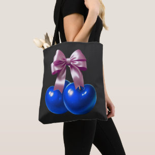 Bolsa Tote Vida Macia Cereja Azul Coquete Estética