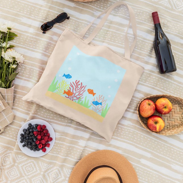 Bolsa Tote Vida marinha (Criador carregado)