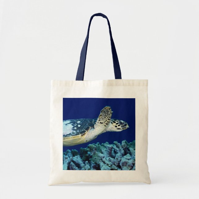 Bolsa Tote Vida marítima - Tartaruga marinha (Frente)