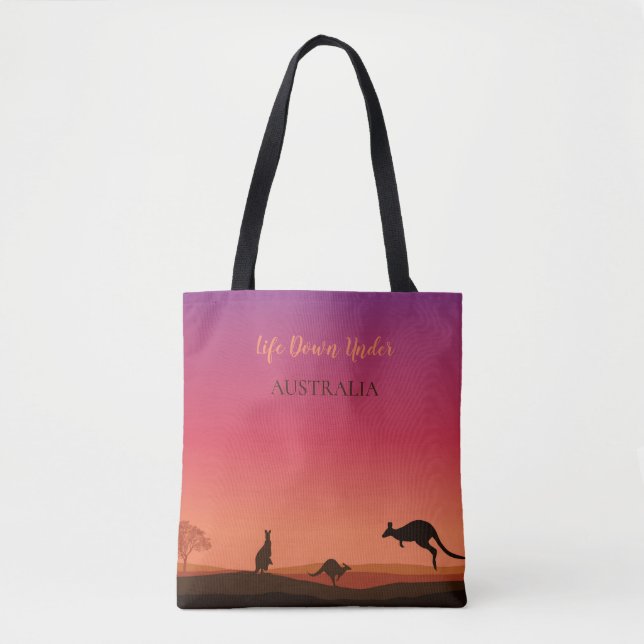 Bolsa Tote Vida na Austrália Canguru Austrália  (Frente)