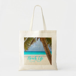 Bolsa Tote Vida na Praia - Praia Arenosa e Palmeir