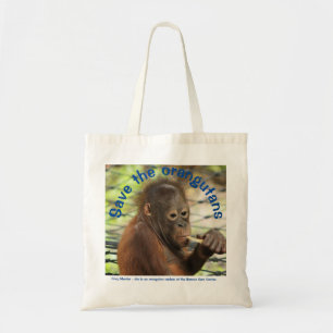 Bolsa Tote Vida Selvagem de Borneo Borneo, Bebê Orangutan