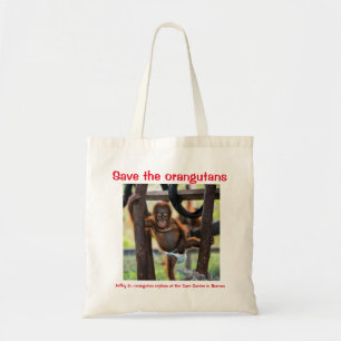 Bolsa Tote Vida Selvagem do Borneo de Baby Orangutan
