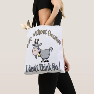 Bolsa Tote VIDA SEM CAPRINOS por TotallyGoatally™