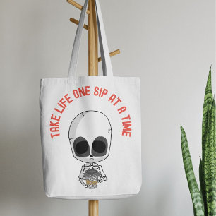Bolsa Tote Vida Um Sip por Vez - Café Motivador