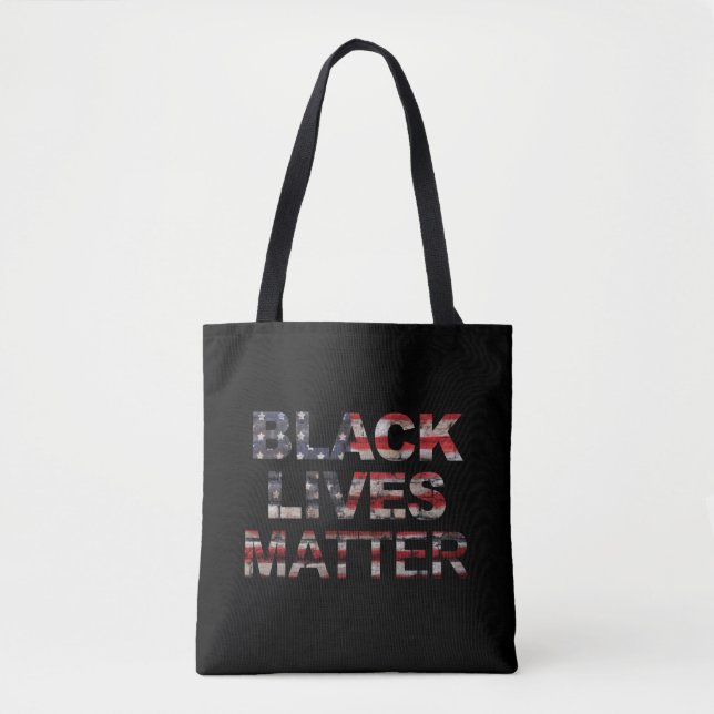 Bolsa Tote Vidas Negras Importam| Bandeira Americana (Frente)