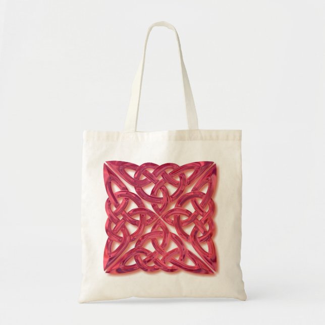 Bolsa Tote Vidro Celtic Knot 4-quadrado (Frente)
