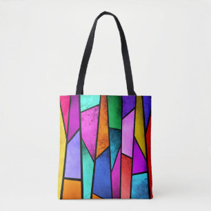 Bolsa Tote Vidro colorido, púrpura, Bolsa, cor-de-rosa, azul,