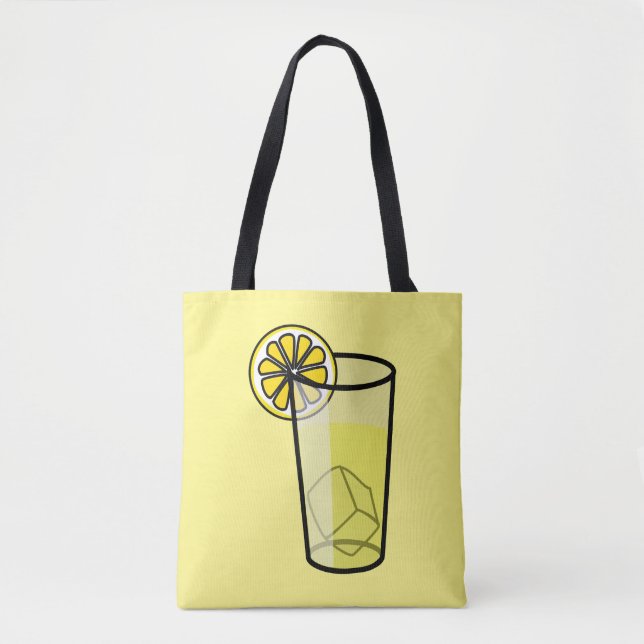 Bolsa Tote Vidro de Saco Amarelo de Limonada (Frente)