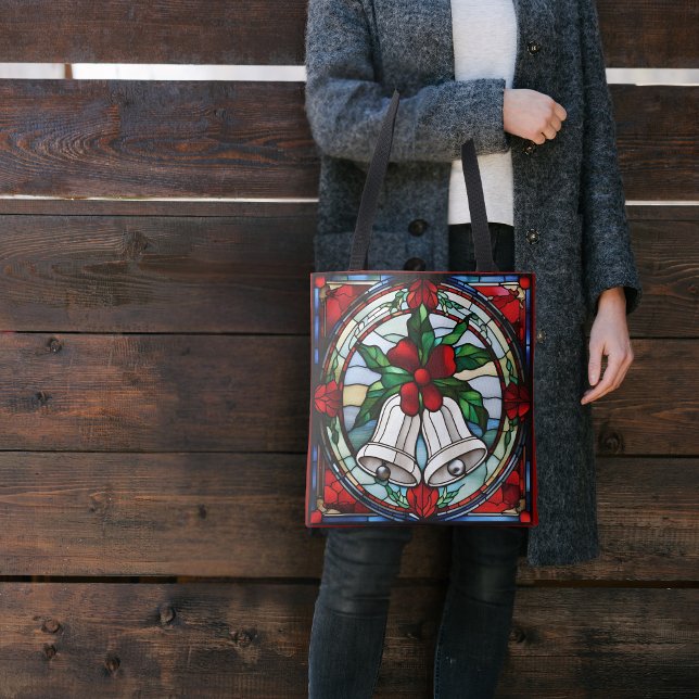 Bolsa Tote Vidro Espalhado De Fios De Fita Vermelha De Fita V (Criador carregado)