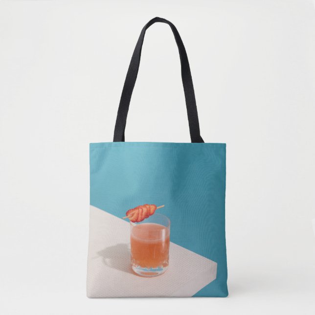Bolsa Tote Vidro límpido de bebendo com líquido castanho (Frente)