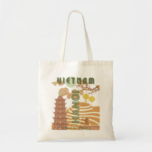 Bolsa Tote Vietnam Viagem Art, Vintage