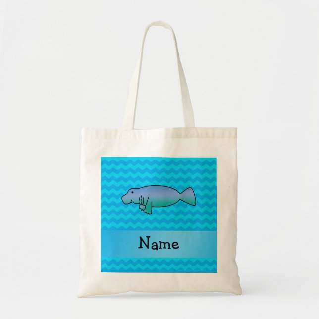 Bolsa Tote Vigas conhecidas personalizadas do azul do (Frente)