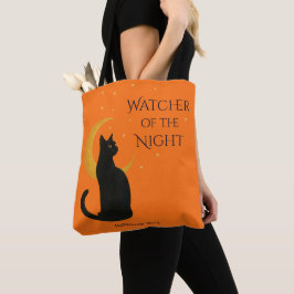 Bolsa Tote Vigia da Noite - Gato Negro Halloween