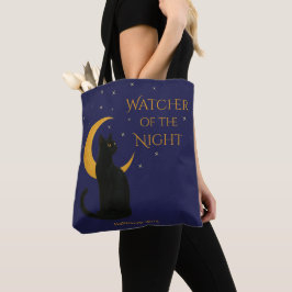 Bolsa Tote Vigia da Noite - Gato Negro Halloween
