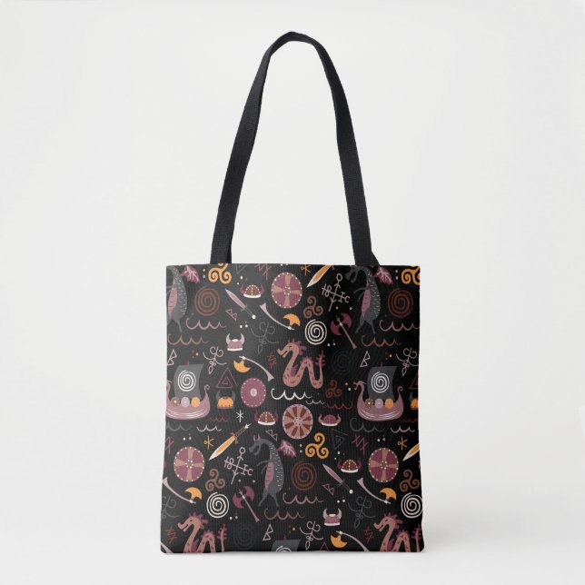 Bolsa Tote Viking: Perfeito, Design gráfico. (Frente)