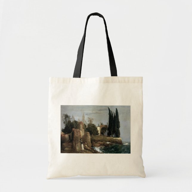 Bolsa Tote Villa à Beira-Mar de Arnold Bocklin, Arte Simbolis (Frente)