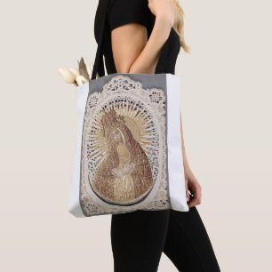 Bolsa Tote Vilnius Madonna na Prayer ... belas artes