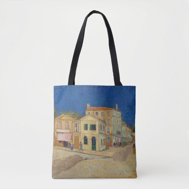 Bolsa Tote Vincent van Gogh - A Casa Amarela / A Rua (Frente)