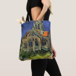 Bolsa Tote Vincent van Gogh - A Igreja em Auvers<br><div class="desc">A Igreja de Auvers (1890) de Vincent van Gogh é uma pintura religiosa de Apos impressionismo fino e arquitetônica. Uma mulher caminhando em direção à capela da vila com belas janelas de vidro manchado. Uma cena de arquitetura diária. Sobre o artista: Vincent Willem van Gogh (1853-1890) era um pintor Post...</div>