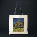 Bolsa Tote Vincent van Gogh - A Igreja em Auvers<br><div class="desc">A Igreja de Auvers (1890) de Vincent van Gogh é uma pintura religiosa de Apos impressionismo fino e arquitetônica. Uma mulher caminhando em direção à capela da vila com belas janelas de vidro manchado. Uma cena de arquitetura diária. Sobre o artista: Vincent Willem van Gogh (1853-1890) era um pintor Post...</div>