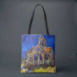 Bolsa Tote Vincent van Gogh - A Igreja em Auvers<br><div class="desc">Igreja de Auvers / l'Eglise à Auvers-sur-oise de Vincent Van Gogh em 1890</div>