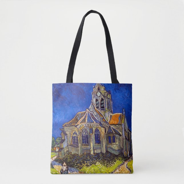 Bolsa Tote Vincent van Gogh - A Igreja em Auvers (Frente)