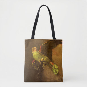 Bolsa Tote Vincent van Gogh - Ainda vive com papagaio verde