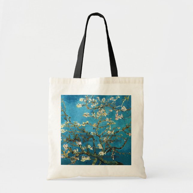 Bolsa Tote Vincent van Gogh, Almond Tree florescente (Frente)