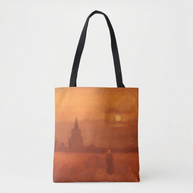 Bolsa Tote Vincent van Gogh - Antiga Torre nos Campos (Frente)