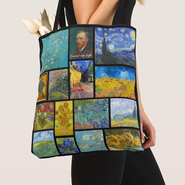 Bolsa Tote Vincent Van Gogh Art Gallery Collage por toda Impr (Criador carregado)