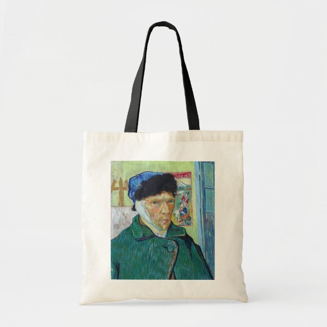 Bolsa Tote Vincent van Gogh - Autorretrato com ouvido colado (Frente)