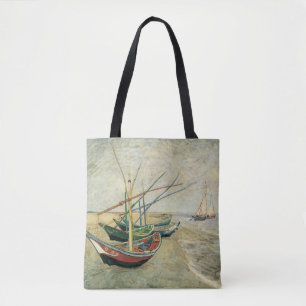 Bolsa Tote Vincent van Gogh - Barcos de Pesca na Praia