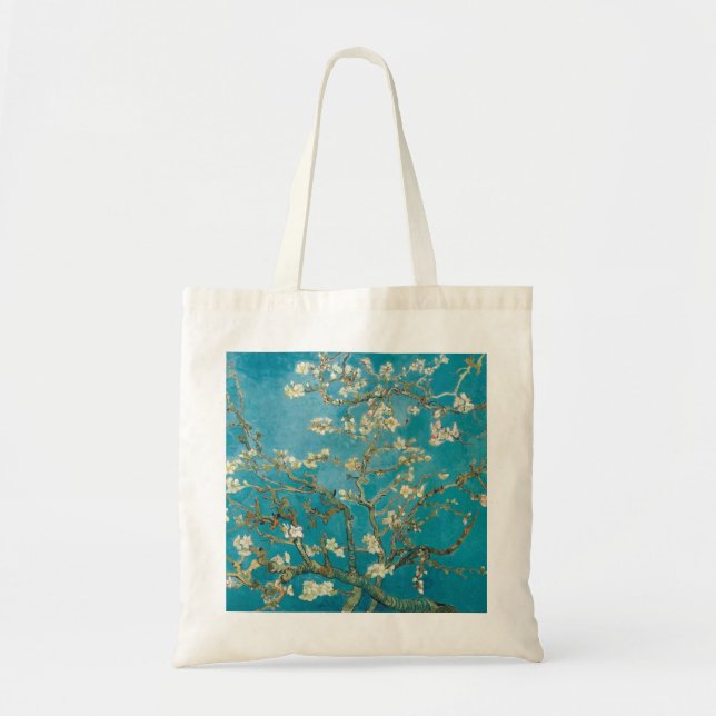 Bolsa Tote Vincent van Gogh Blossoming Almond Tree enhan (Frente)