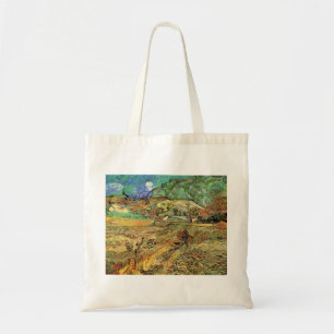 Bolsa Tote Vincent van Gogh - Campo de Trigo Cercado com Camp