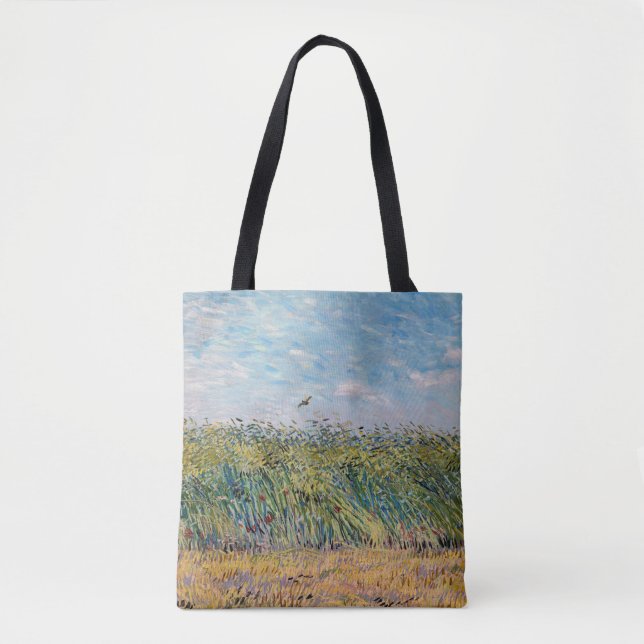 Bolsa Tote Vincent van Gogh - Campo de trigo com Lark (Frente)