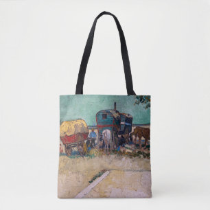 Bolsa Tote Vincent Van Gogh - Caravanas, Campo de Ciganos per