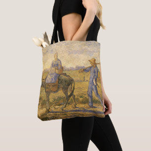 Bolsa Tote Vincent van Gogh - Casal de Camponeses Indo Trabal