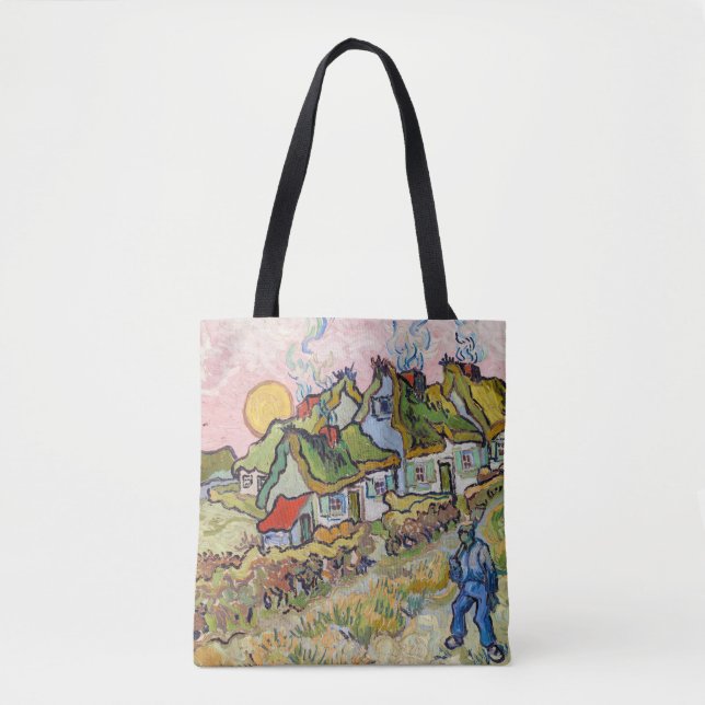 Bolsa Tote Vincent van Gogh - Casas e Figura (Frente)